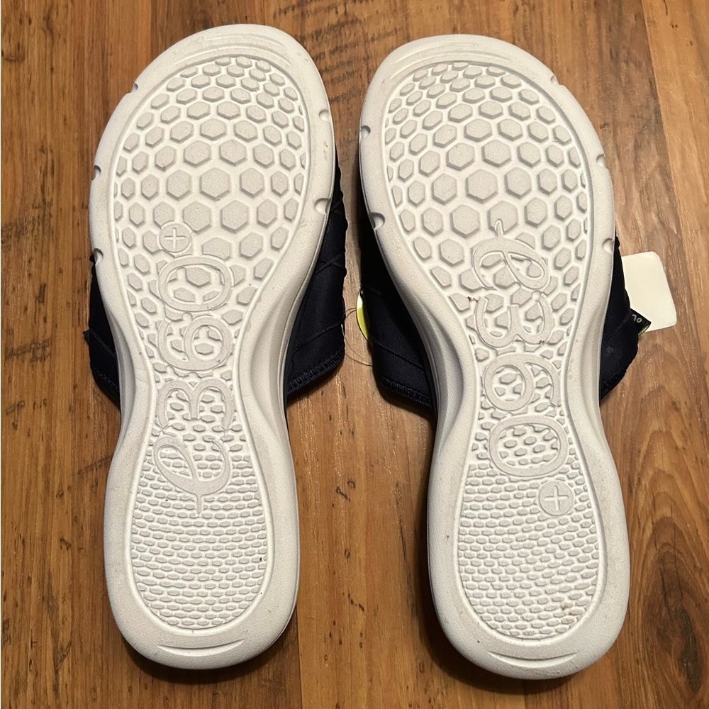 Easy Spirit Women's Navy and Teal e 360 Slide Sandals - Picture 5 of 5